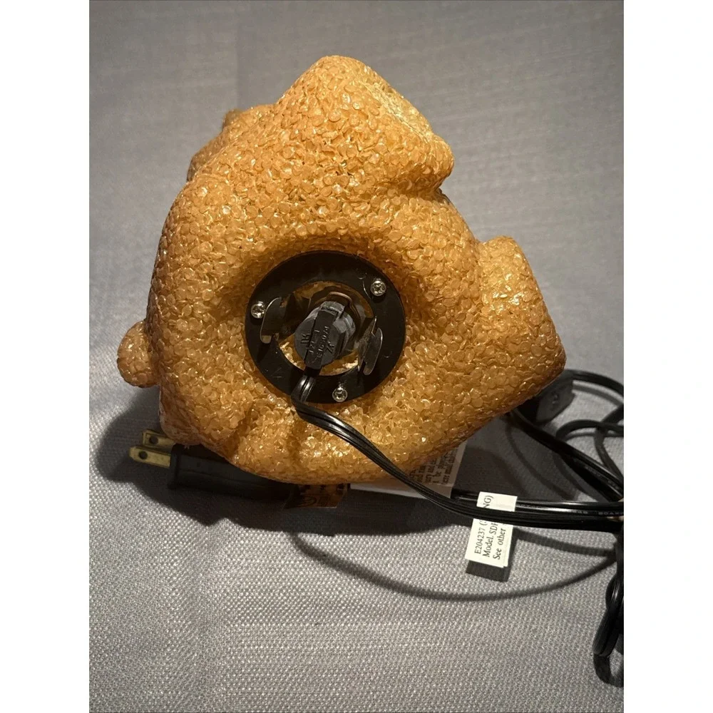 Melted Popcorn Brown Monkey Lamp Night‎ Light  With Plug No Lightbulb Not Tested